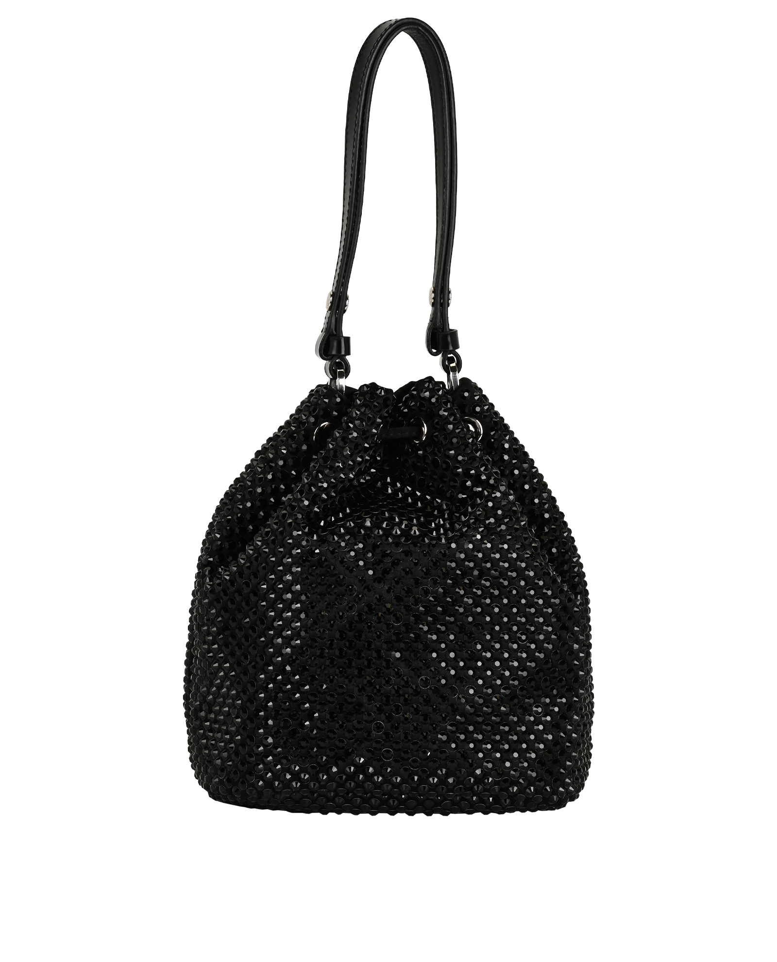Crystal Bucket Bag, &pound;1,200, Handbags, Black, Crystal/Silk/Viscose, Back view